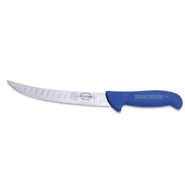 F.Dick Scalloped Breaking Knife Ergogrip blue