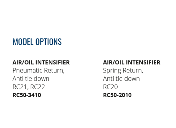 Argus RC50 Air/Oil Intensifier