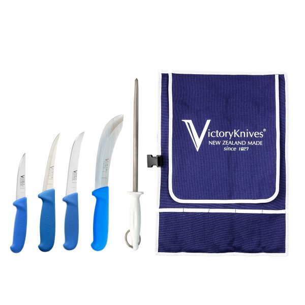 Victory Knives & Cambrian Steel Knife Wrap Set Blue