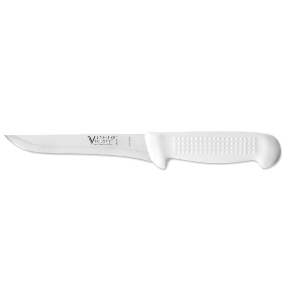 Victory Knives Hollow Ground Straight Boning Knife white handle