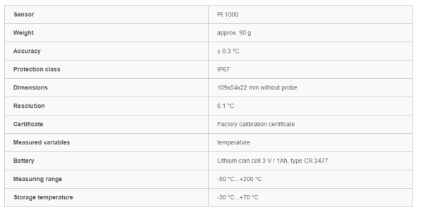 ebro calibrated thermometer